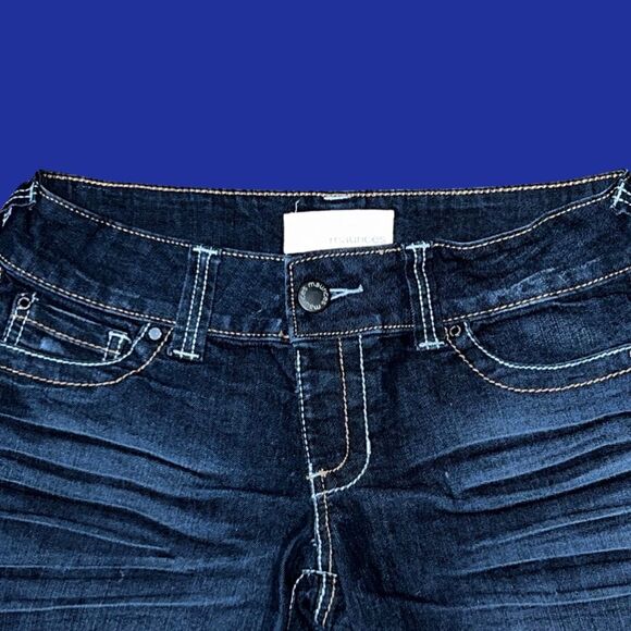 Maurices Dark Wash Capri Low Rise Capri Jeans Size Medium Waist 30 #112 - Picture 5 of 5
